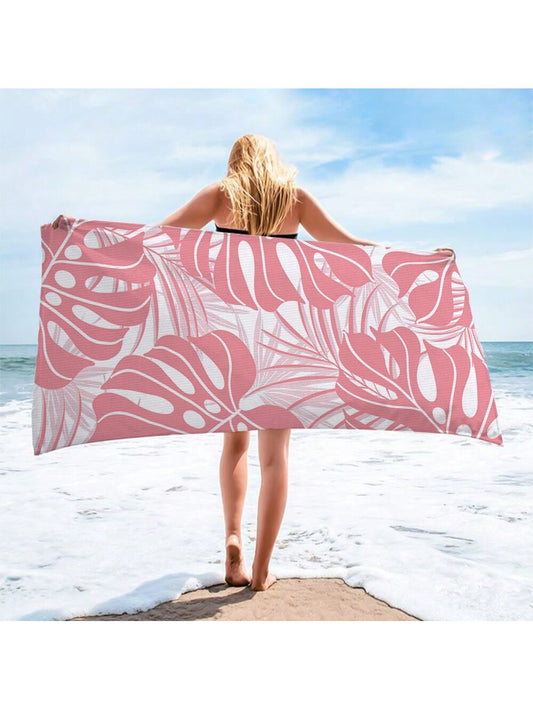Luxurious Leaf Patterned Beach Towel for Ultimate Comfort and Style