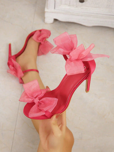 Summer Bliss: Plus Size Wedding Sandals with Bowknot Decoration