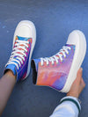 Colorful Gradient High-Top Boots: The Ultimate Party Shoes for Women