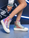 Colorful Gradient High-Top Boots: The Ultimate Party Shoes for Women