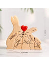 Personalized Wooden Rabbit Family Puzzle: A Unique Housewarming Gift for Home Decor and Celebrations