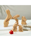 Personalized Wooden Rabbit Family Puzzle: A Unique Housewarming Gift for Home Decor and Celebrations