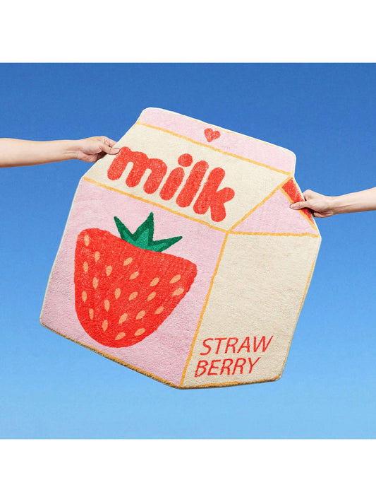 The Whimsical Strawberry Milk Bath Mat is the perfect addition to any kid's room or aesthetic decor. With its vibrant and cute design, this non-slip mat provides both fun and safety. Made with high-quality materials, it is durable and long-lasting. Transform bath time into a playful and safe experience with this charming bath mat.