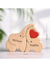 Customized Wooden Elephant Family Puzzle: Personalized Home Decor and Thoughtful Gifts for Every Occasion