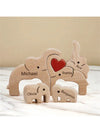 Customized Wooden Elephant Family Puzzle: Personalized Home Decor and Thoughtful Gifts for Every Occasion