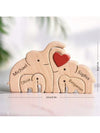 Customized Wooden Elephant Family Puzzle: Personalized Home Decor and Thoughtful Gifts for Every Occasion