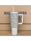 Leopard Print 40oz Automotive Ice Retainer Travel Cup: Stay Cool on-the-Go!