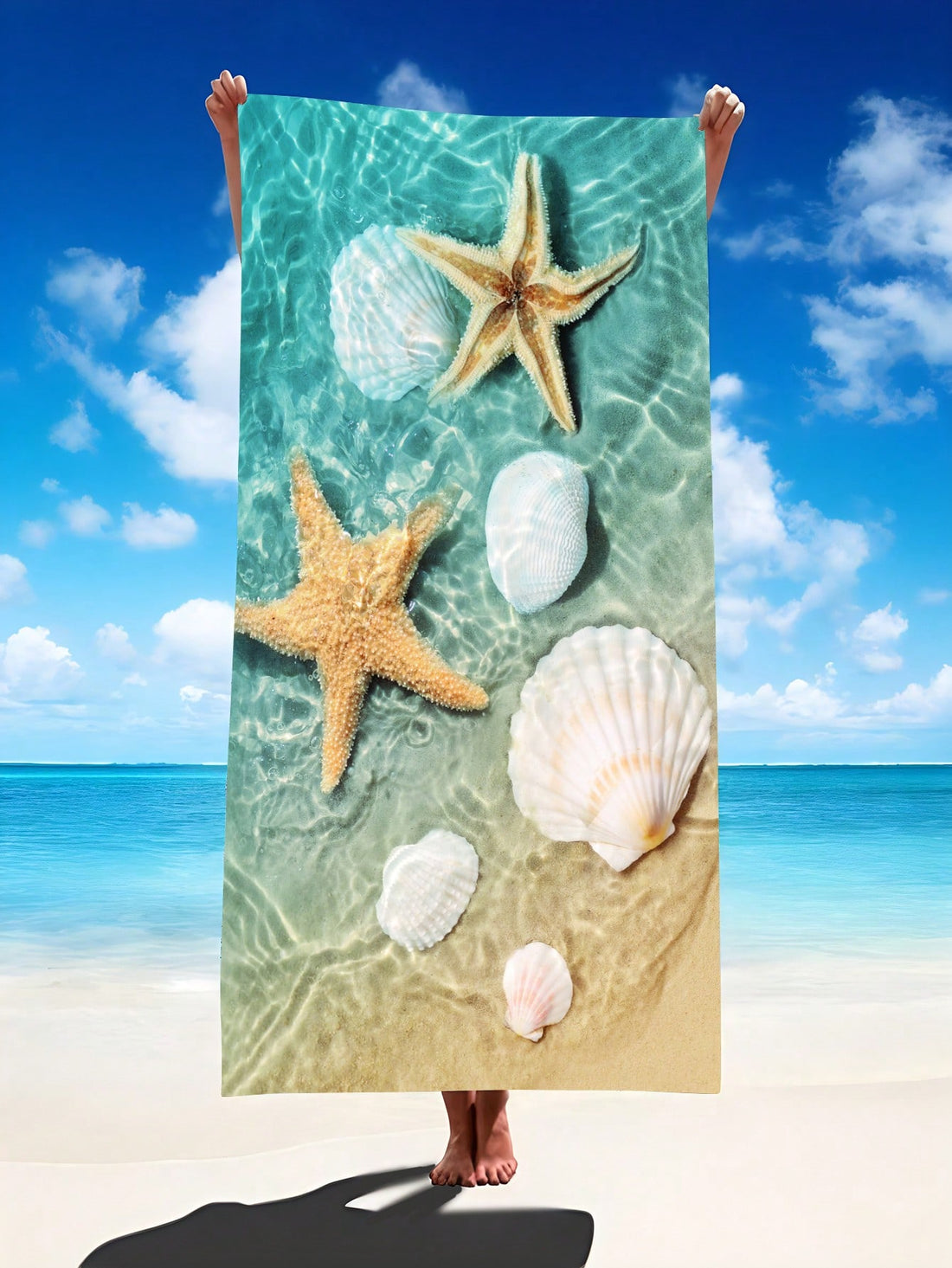 Experience luxury at the beach with our Luxe Starfish Shell <a href="https://canaryhouze.com/collections/towels" target="_blank" rel="noopener">Beach Towel</a>. Made with ultra-fine, highly absorbent material, it's perfect for travel, pool days, yoga, camping, and more. Available in various sizes for adults and children. Upgrade your beach experience now.