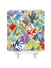 Exotic Paradise: Tropical Plants Polyester Shower Curtain with Hooks for Stunning Bathroom Decoration