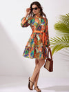 Floral Elegance: Women's Long Sleeve Dress for a Stylish