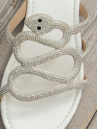 Sparkling Summer Rhinestone Studded Slippers: Perfect for Evening Parties or Beach Resorts