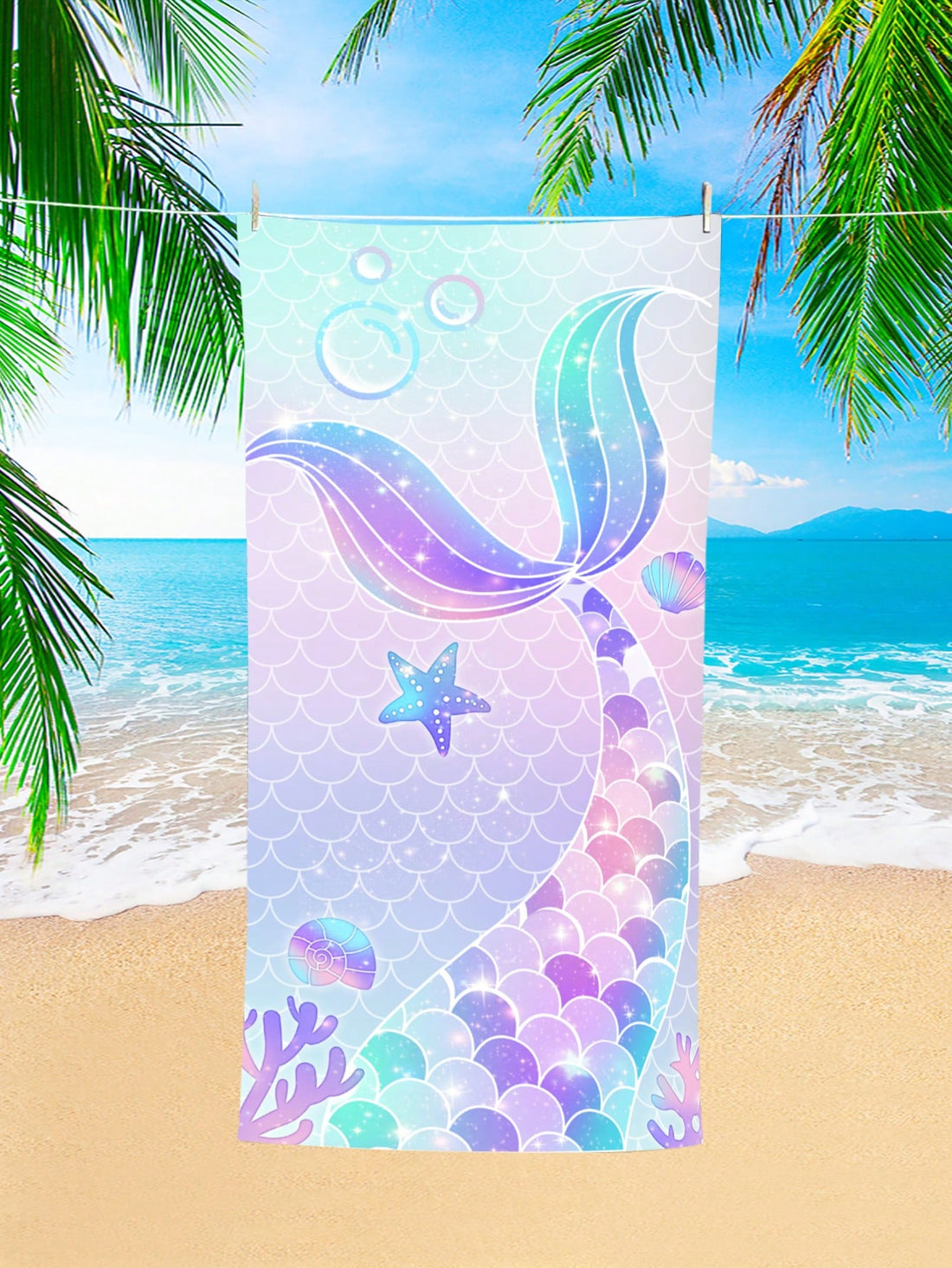 Introducing the Mermaid Tail Microfiber <a href="https://canaryhouze.com/collections/towels" target="_blank" rel="noopener">Towel</a> - your ultimate beach companion for all your adventures. Made with microfiber material, this towel is perfect for traveling, diving, surfing, and yoga. Available in various sizes for both adults and children. Stay dry and stylish with the Mermaid Tail Microfiber Towel.