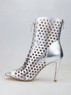 Diamond Diva Metallic Peep Toe Sandals: High Heels for Summer Parties