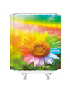 Multicolor Sunflower Plant Printed Shower Curtain: Bring Nature Into Your Bathroom