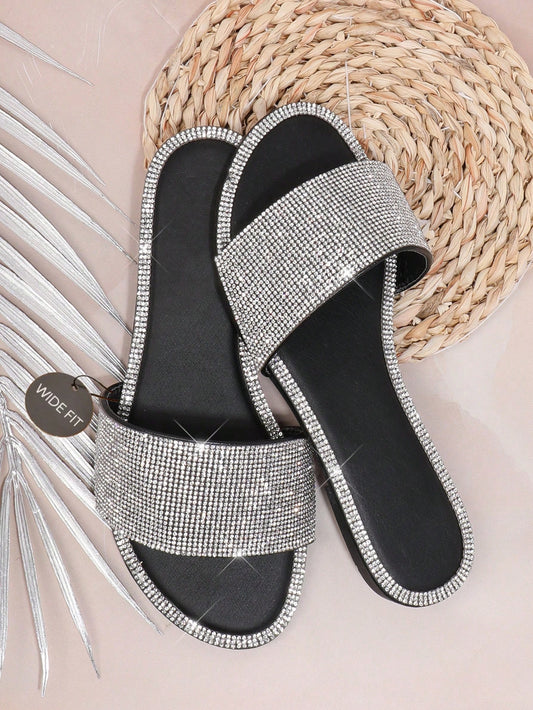 Sparkling Steps: Stylish Flat Sandals for Effortless Fashion