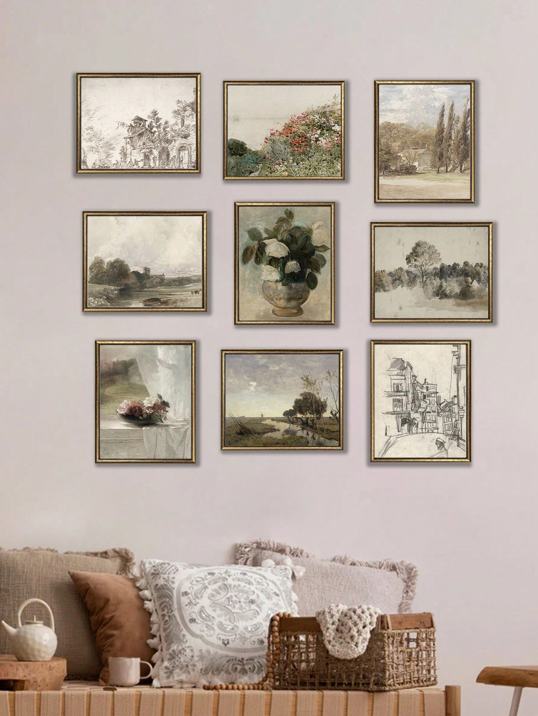 Elevate your French country living room decor with our Vintage Visions 9-piece retro canvas poster collection. Featuring captivating designs and high-quality canvas, this collection adds a touch of nostalgia and sophistication to any space. Each piece is crafted to perfection, bringing a unique vintage charm to your home.