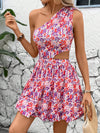 Blossoming Beauty: Small Floral Print Sleeveless Dress