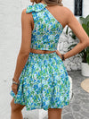 Blossoming Beauty: Small Floral Print Sleeveless Dress