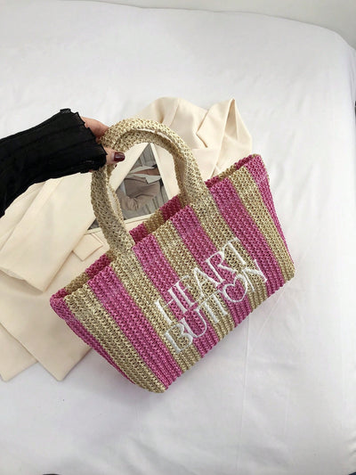 Chic and Stylish: High Capacity Woven Beach Bag for Women - Perfect for Beach Holiday, Shopping, and Daily Use