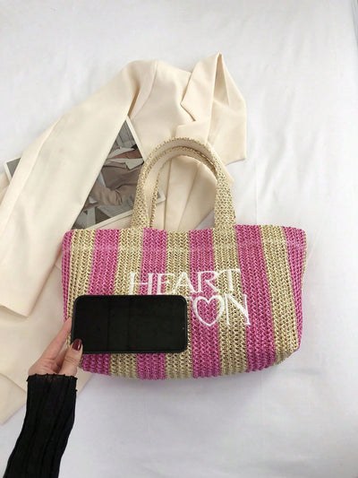 Chic and Stylish: High Capacity Woven Beach Bag for Women - Perfect for Beach Holiday, Shopping, and Daily Use