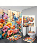 Upgrade your bathroom with our Fluttering Beauty Bathroom Set: Butterfly Lover Theme Decor. Embrace the beauty of nature with this set that includes a butterfly <a href=