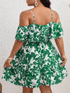 Pretty in Plant Prints: Off-Shoulder Plus Size Dress