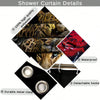 Leopard Rose Bathroom Bliss: 4-Piece Shower Curtain Set with Rugs