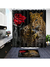 Transform your bathroom into a luxurious oasis with our Leopard Rose Bathroom Bliss set. This 4-piece set includes a stylish <a href="https://canaryhouze.com/collections/shower-curtain" target="_blank" rel="noopener">shower curtain</a> and coordinating rugs for a complete and cohesive look. Made with high-quality materials, this set adds an elegant touch to any bathroom.