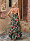 Tropical Summer Paradise Set: Backless Cami Top and Split Thigh Skirt