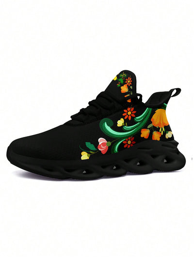 Mexican Flower Women's Sneakers: Stylish, Lightweight, and in Plus Size!