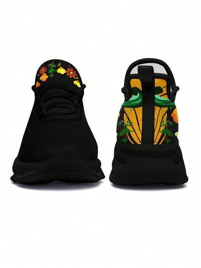 Mexican Flower Women's Sneakers: Stylish, Lightweight, and in Plus Size!