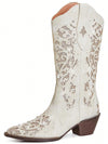 Sparkle and Shine: Rhinestone Cowgirl Knee-High Boots with Chunky Heel for Women