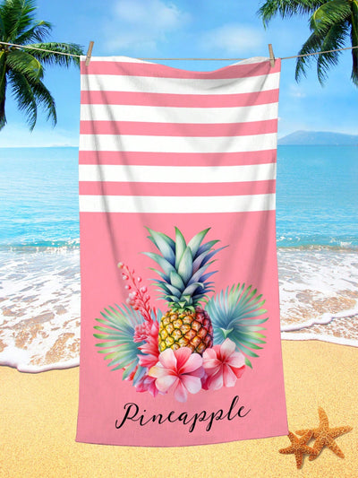 Pineapple Paradise: Microfiber Absorbent Towel for Swimming, Vacation, Bath, Outdoor Travel