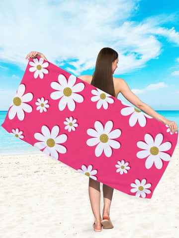 Flower Power Superfine Fiber Towel: Your Ultimate Companion for Swimming, Travel, and Beach Bathing