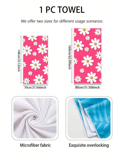 Flower Power Superfine Fiber Towel: Your Ultimate Companion for Swimming, Travel, and Beach Bathing