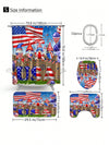 Independence Day Cartoon Dwarf Bathroom Decor Set with Shower Curtain