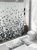Create a sleek, modern bathroom with our Pixelated Black <a href=