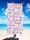 Bohemian Beauty: Extra Large Flower Pattern Beach Towel - Perfect for Travel, Yoga, and More!