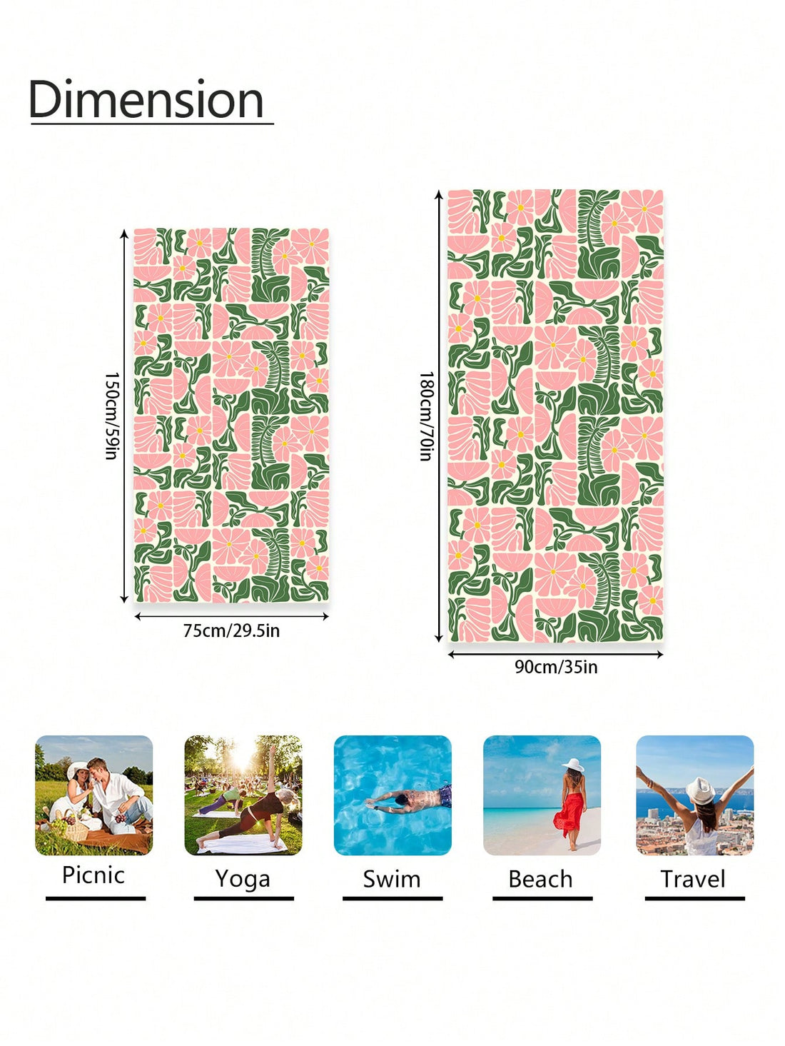 Indulge in luxurious comfort with our Bohemian Beauty<a href="https://canaryhouze.com/collections/towels" target="_blank" rel="noopener"> beach towel.</a> Featuring an extra large size and beautiful flower pattern, it's perfect for travel, yoga, and more. Made with high quality materials, this towel offers both style and functionality. Elevate your beach or pool experience with Bohemian Beauty.