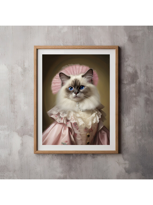 This humorous feline art print is the perfect gift for any cat lover. With its clever, quirky design, it's sure to bring joy and laughter to any room. Made with high-quality materials, it's a timeless and unique addition to any art collection. Order now and brighten up someone's day!