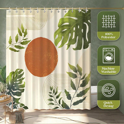 Boho Sun Plant Shower Curtain Set: A Chic Addition to Your Home Decor