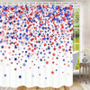 Stars & Stripes 4th of July Shower Curtain Set - Patriotic Bathroom Decor in Red, White, and Blue