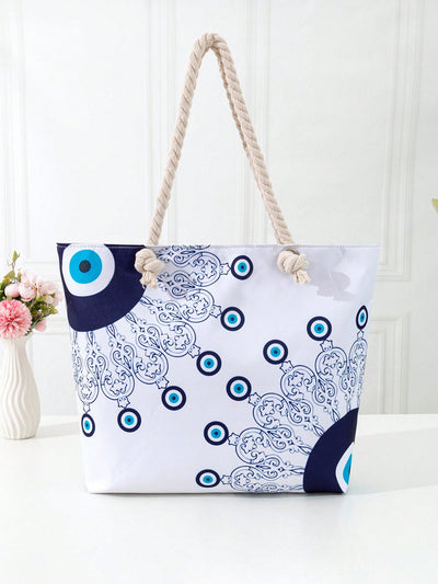 Sun, Sand, and Style: Printed Casual Beach Tote Bag