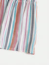 Chic and Colorful: Women's Multicolor Striped Halter Summer Beach Maxi Dress