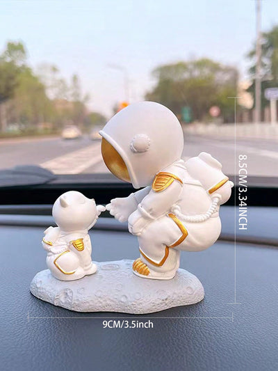 Space Odyssey: White Astronaut Statue for Desk, Living Room, and Outdoor Decor