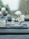 Space Odyssey: White Astronaut Statue for Desk, Living Room, and Outdoor Decor