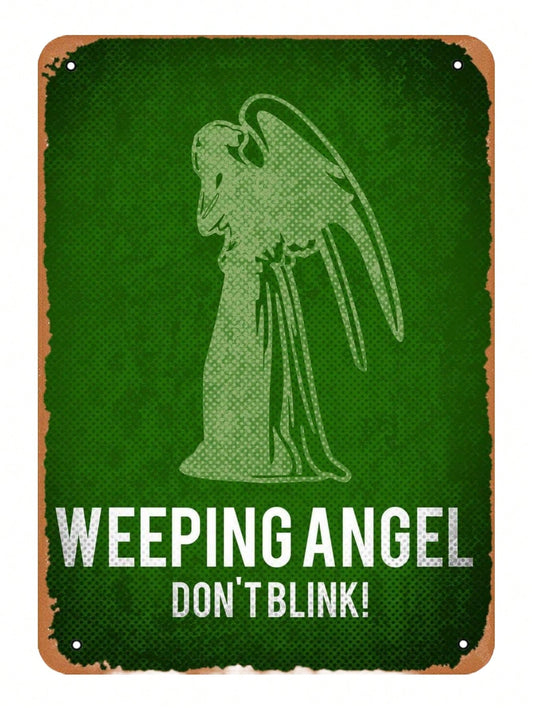 Vintage Weeping Angel Metal Tin Sign - Perfect for Home, Bar, Cafe, or Garage Decor!