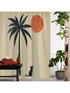 Chic Printed Shower Curtain With Plastic Hooks - Waterproof & Machine Washable Bathroom Divider