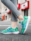 Lucky Charm: Women's Four Leaf Clover Sneakers - Lightweight, Fashionable, and Versatile