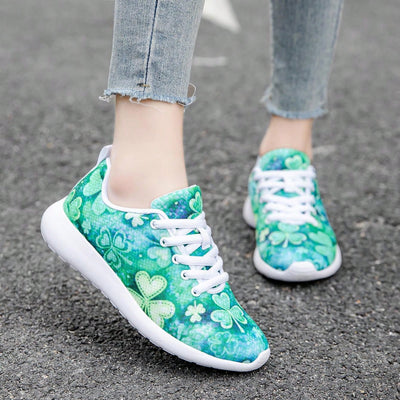 Lucky Charm: Women's Four Leaf Clover Sneakers - Lightweight, Fashionable, and Versatile